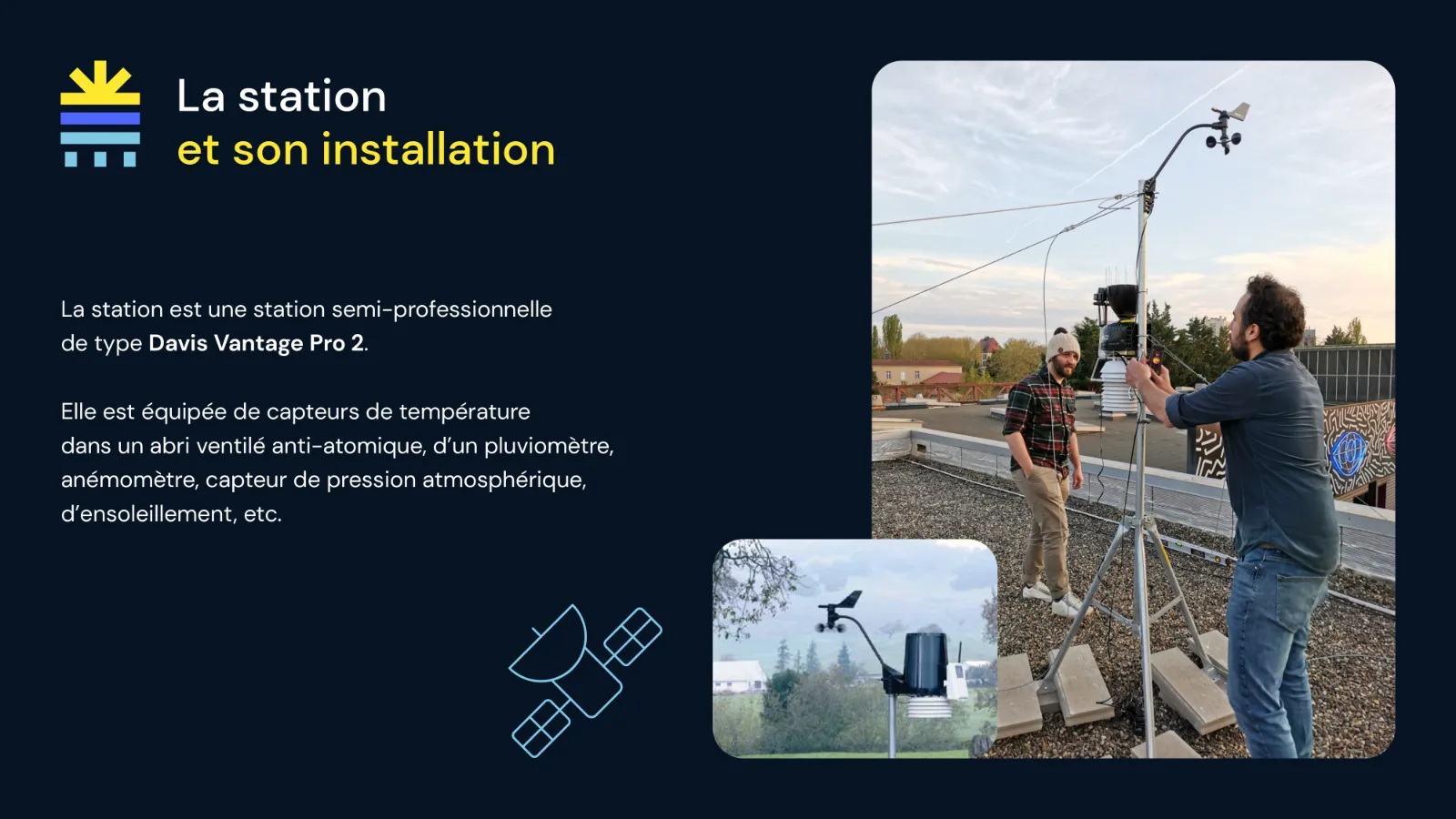 La station météo connectée et son installation